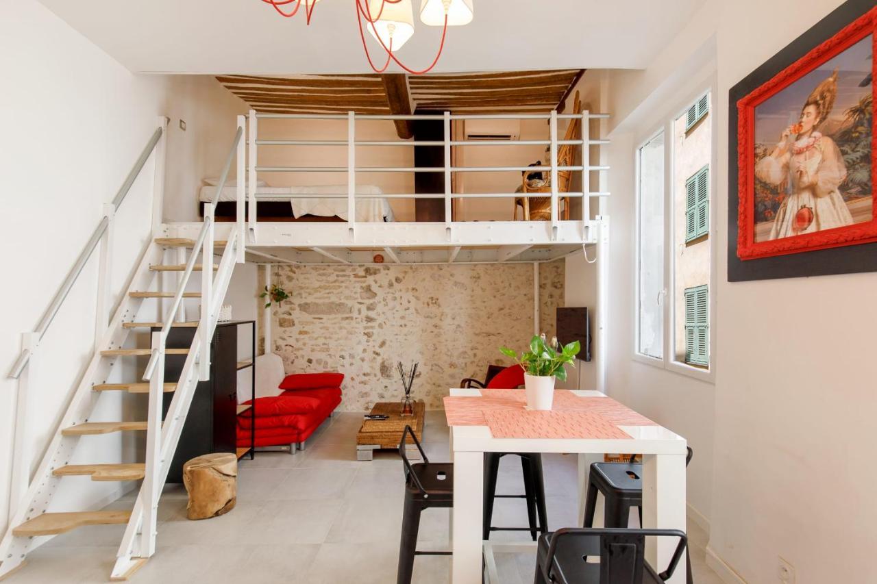 Superb Air-Conditioned Loft In The Heart Of Viel Antibes Leilighet Eksteriør bilde