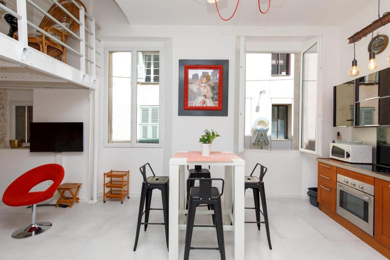 Superb Air-Conditioned Loft In The Heart Of Viel Antibes Leilighet Eksteriør bilde